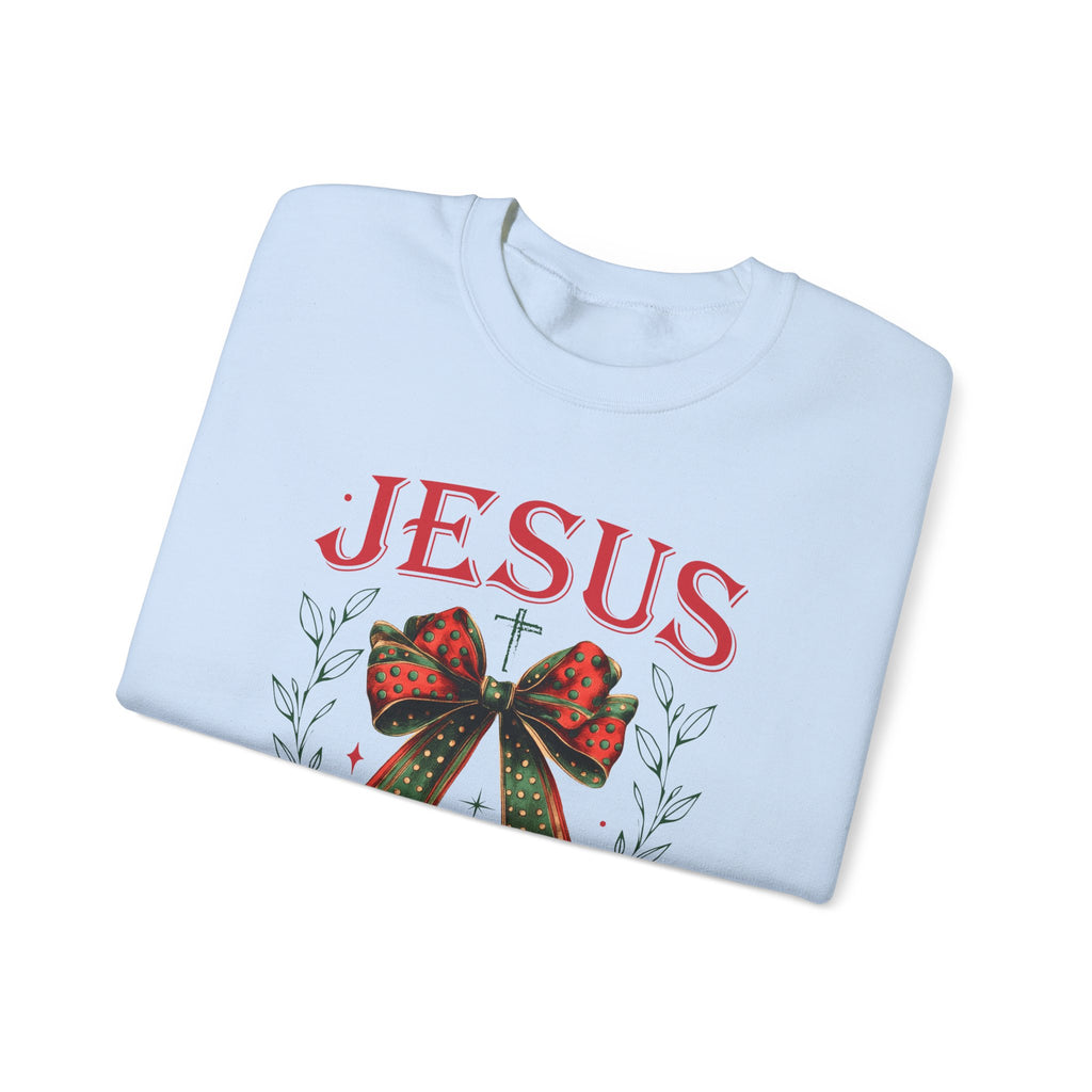 Jesus Is The Reason For The Season Sweatshirt | Christian Christmas Crewneck | Faith Holiday Sweater | Religious Xmas Gift | Nativity Christian Apparel