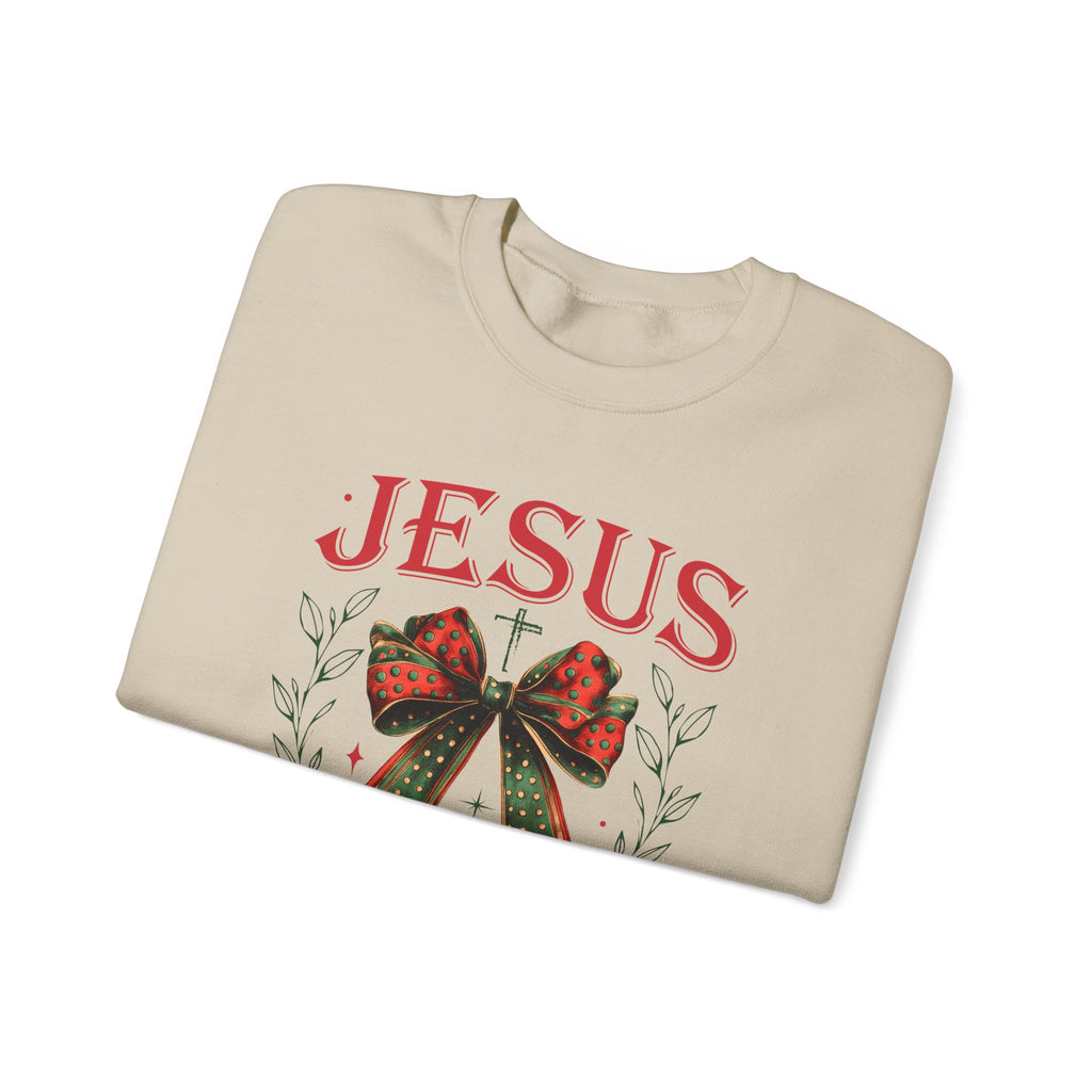 Jesus Is The Reason For The Season Sweatshirt | Christian Christmas Crewneck | Faith Holiday Sweater | Religious Xmas Gift | Nativity Christian Apparel