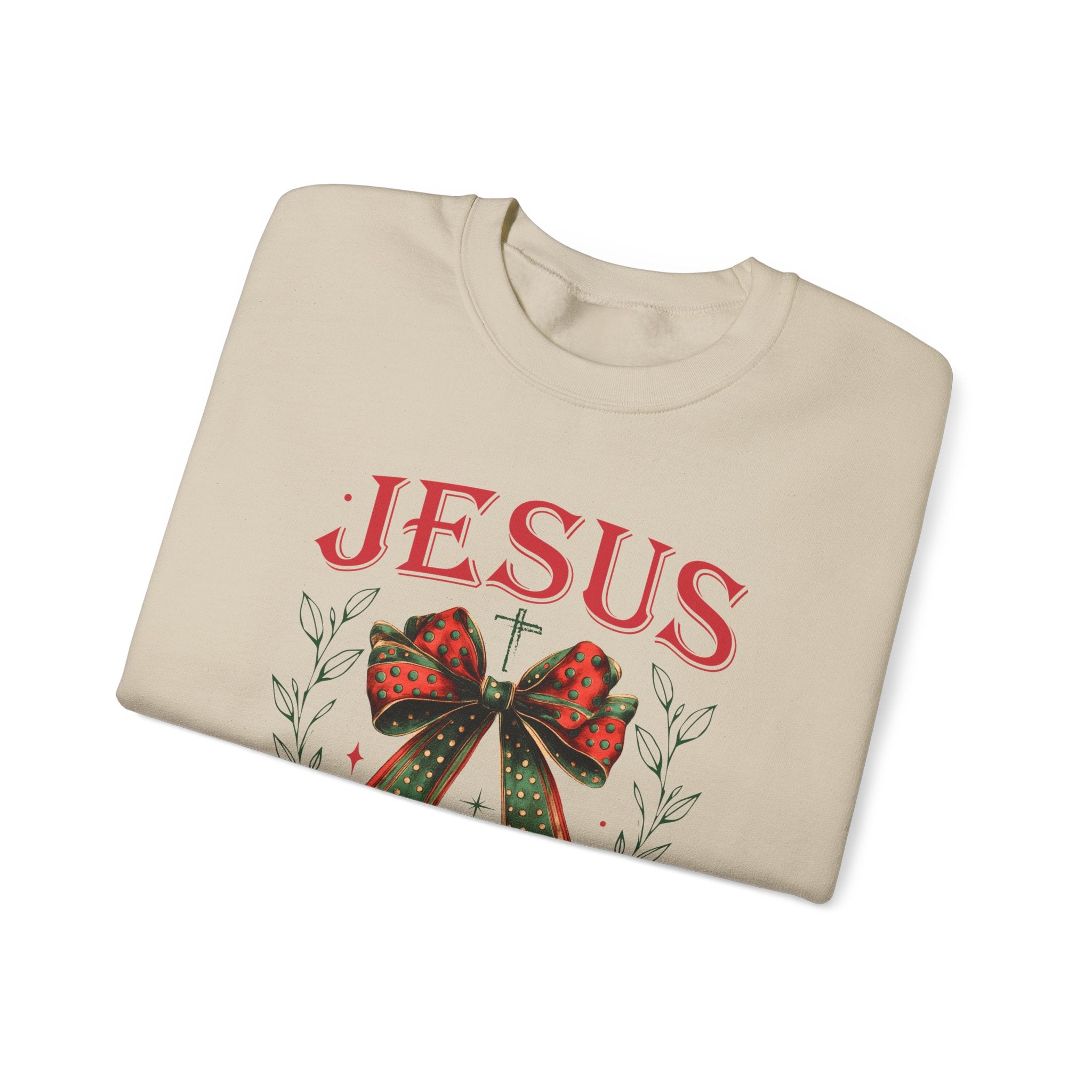 Jesus Is The Reason For The Season Sweatshirt | Christian Christmas Crewneck | Faith Holiday Sweater | Religious Xmas Gift | Nativity Christian Apparel