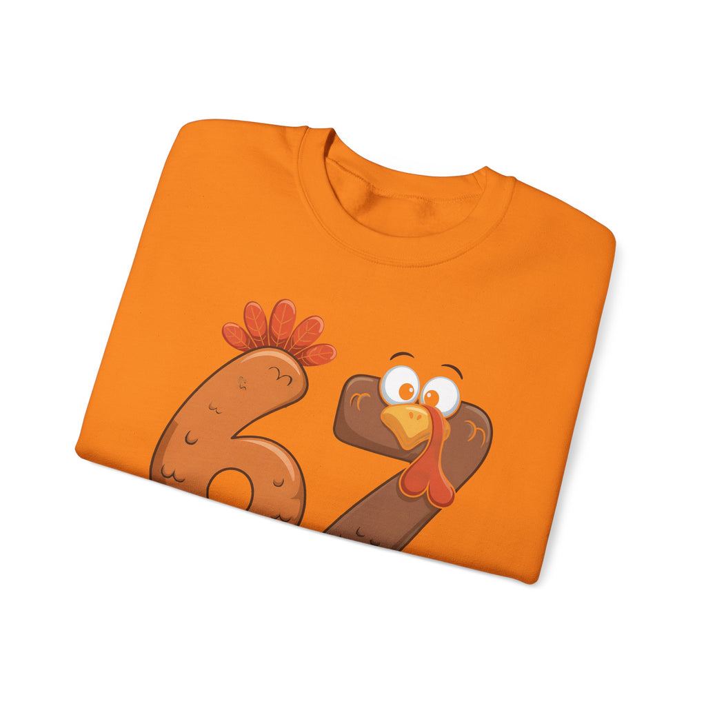 Funny 67 Turkey Thanksgiving Sweatshirt • Teacher Thanksgiving Shirt • Cute Fall Turkey Crewneck • Fall Classroom Shirt • Thanksgiving Outfit