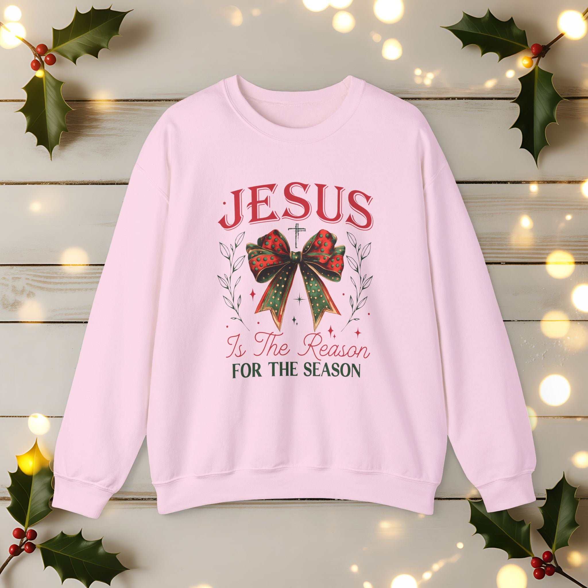 Jesus Is The Reason For The Season Sweatshirt | Christian Christmas Crewneck | Faith Holiday Sweater | Religious Xmas Gift | Nativity Christian Apparel