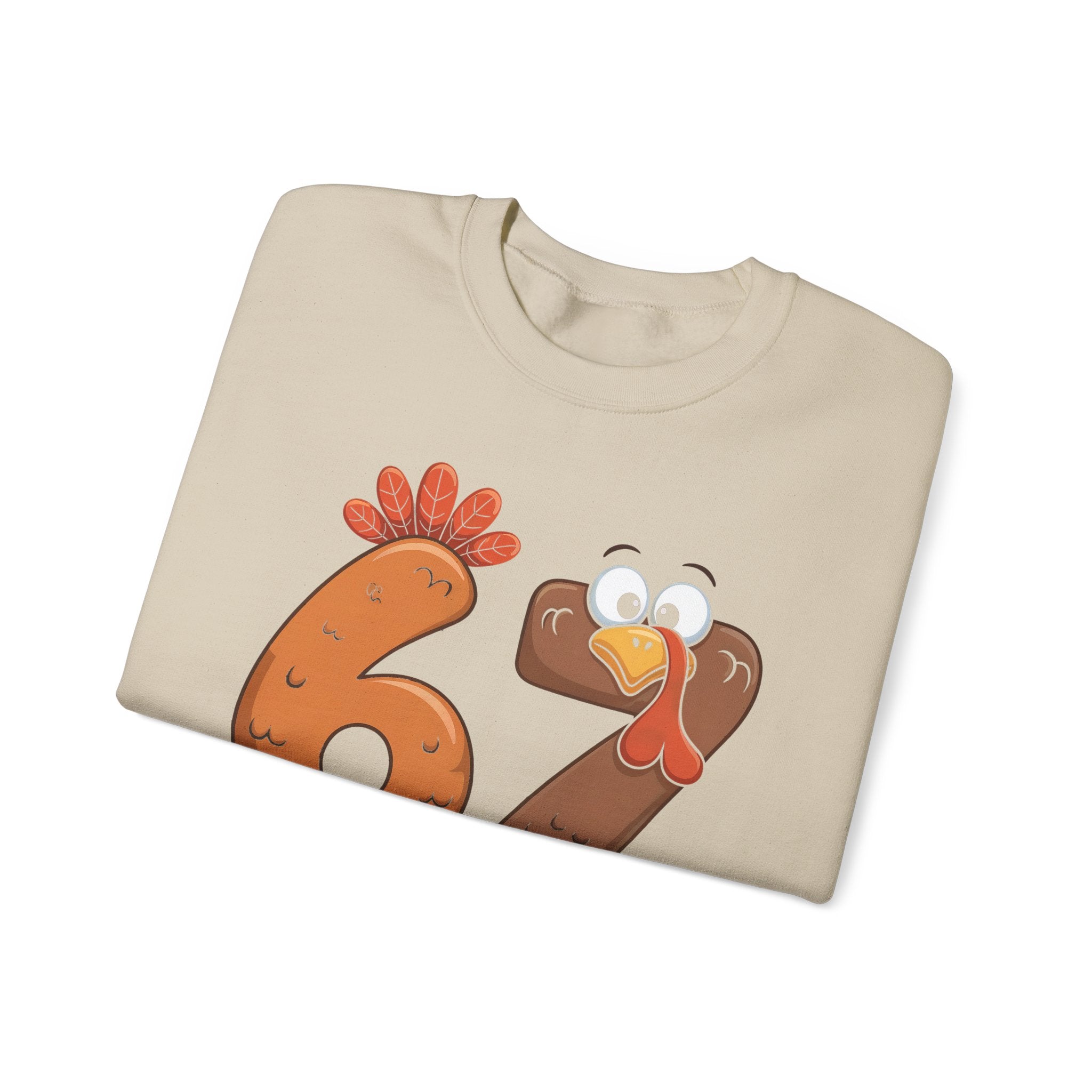 Funny 67 Turkey Thanksgiving Sweatshirt • Teacher Thanksgiving Shirt • Cute Fall Turkey Crewneck • Fall Classroom Shirt • Thanksgiving Outfit