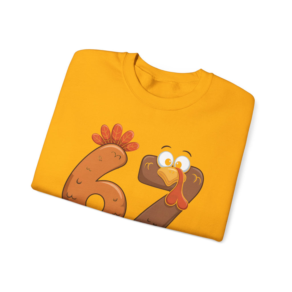 Funny 67 Turkey Thanksgiving Sweatshirt • Teacher Thanksgiving Shirt • Cute Fall Turkey Crewneck • Fall Classroom Shirt • Thanksgiving Outfit
