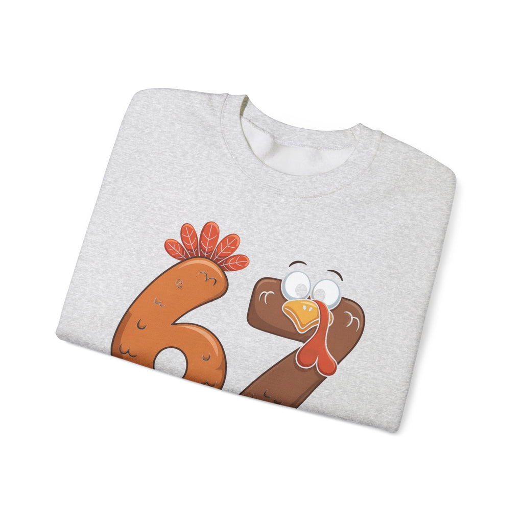 Funny 67 Turkey Thanksgiving Sweatshirt • Teacher Thanksgiving Shirt • Cute Fall Turkey Crewneck • Fall Classroom Shirt • Thanksgiving Outfit