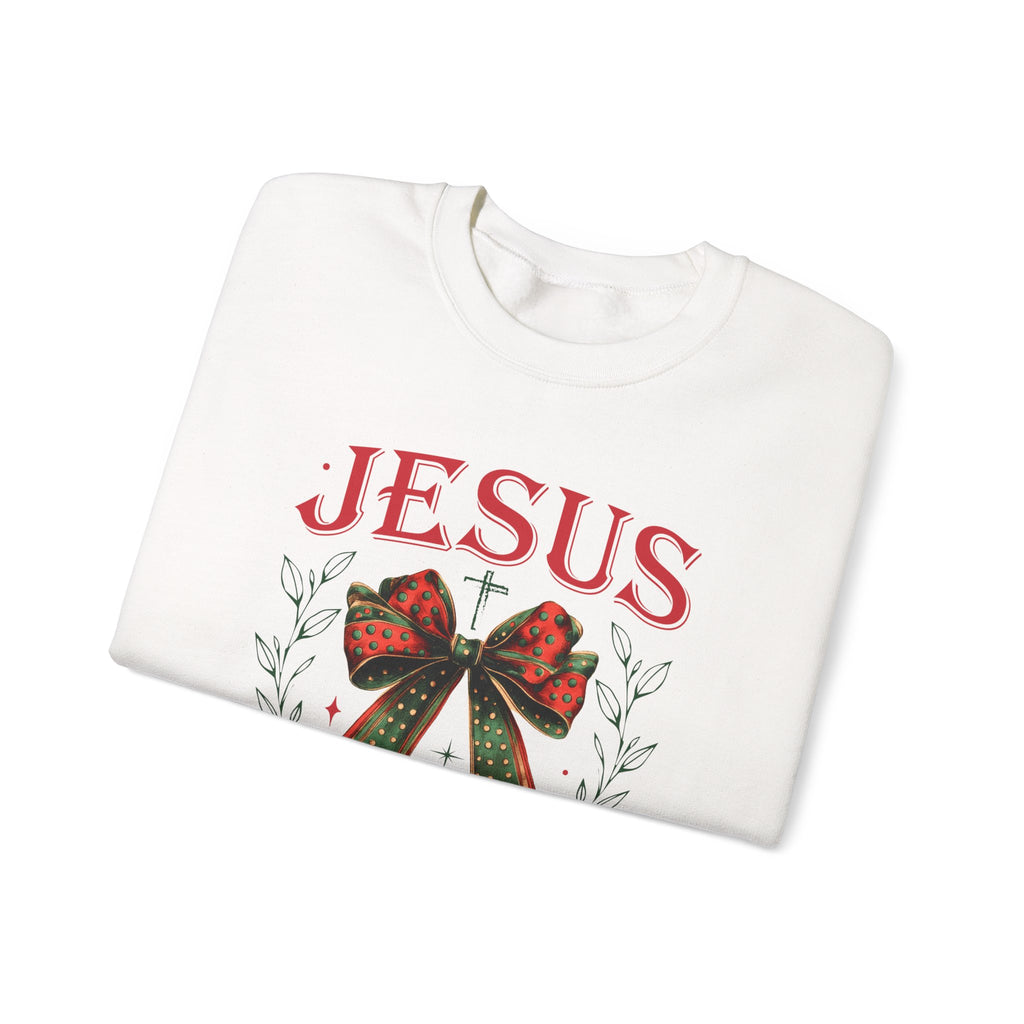 Jesus Is The Reason For The Season Sweatshirt | Christian Christmas Crewneck | Faith Holiday Sweater | Religious Xmas Gift | Nativity Christian Apparel